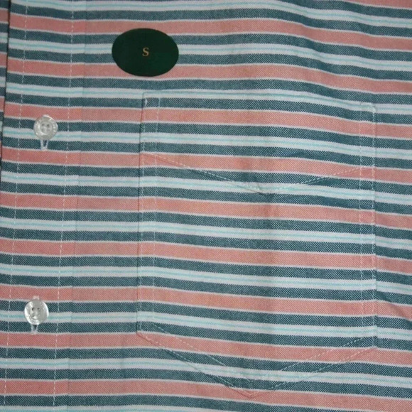 L.L. Bean Striped Button Up Small Slightly Fitted Men's Dress Shirt NWOT - Picture 6 of 14